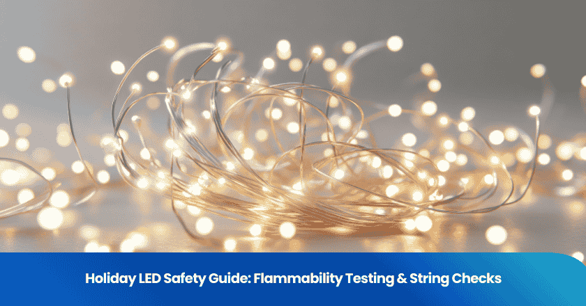 Holiday LED Safety Guide: Flammability Testing & String Checks